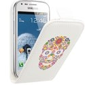 HPRN2TRENDSKULLFLEUR - Etui à rabat Tête de mort fleurie Samsung Galaxy Trend