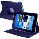 HROTATEP3200BLEU - Etui aspect cuir bleu support rotatif pour Samsung Galaxy Tab 3 7 Pouces