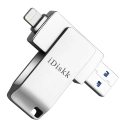 IDISKK-IDKMIN364V2 - Clé stockage mémoire iDiskk 64 Go iPhone iOS et ordinateurs USB
