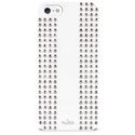 PURO_IPC5ROCK1BLA - Coque Rock iPhone 5 Puro Blanche avec clous argentés en relief