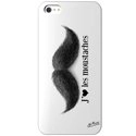 JJMOIP5DELUXEMOUS - Coque motif Lips Moustache Deluxe iPhone 5 Collection J&j Moatti coloris blanc