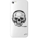 JJMOIP5SKULLDJBLANC - Coque motif Skull DJ iPhone 5 Collection J&j Moatti coloris blanc