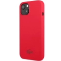 LCHCP13MSR - Coque officielle LACOSTE pour iPhone 13 série silicone liquide coloris rouge mat