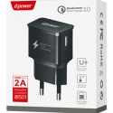 LTP-J8501-QC30NOIR - D-Power Chargeur secteur USB Quick-Charge 3.0 Qualcomm 2A coloris noir