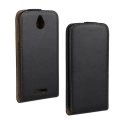 LUXYDESIRE510NOIR - Etui Slim Luxy cuir noir pour HTC Desire-510 rabat vertical