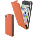 LUXYIP5CORANGE - Etui iPhone 5c rabat vertical coloris orange