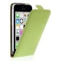 LUXYIP5CVERT - Etui Slim Luxy en cuir vert pour iPhone5c
