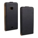 LUXYLUMIA535NOIR - Etui Slim Luxy cuir noir pour Lumia 535 rabat vertical magnétique