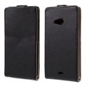 LUXYLUMIA540NOIR - Etui Slim Luxy cuir noir pour Lumia 540 rabat vertical magnétique