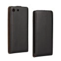 LUXYXPERIAM5 - Etui Slim Luxy cuir noir pour Xperia M5