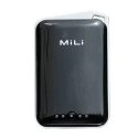 MILICRYSTALPLUSNOIR - Batterie externe Mili Crystal Plus de 2600 mAh coloris noir glossy