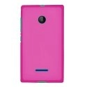 MINIGELBIMATLUM435ROSE - Coque Souple Housse minigel rose pour Microsoft Lumia 435 avec contour brillant glossy