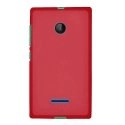 MINIGELBIMATLUM435ROUGE - Coque Souple Housse minigel rouge pour Microsoft Lumia 435 avec contour brillant glossy