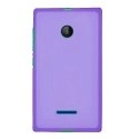 MINIGELBIMATLUM435VIO - Coque Souple Housse minigel violette pour Microsoft Lumia 435 avec contour brillant glossy