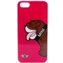 MNHCP5DOGROSE - Coque Mini Cooper Racing Buldog Berry Pink Chien fond rose pour iPhone 5s