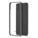 MOSHI-VITROIPXSMAXNOIR - Coque iPhone XS Max Moshi Vitros dos transparent et contour noir