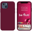 MOX-FLUOIP13BORDEAUX - Coque souple Be Fluo coloris Lie de vin pour iPhone 13