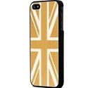 MOXCOVALUUK-IP5-OR - Coque MOXIE aluminium brossé or drapeau UK pour Apple iPhone 5