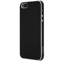 MOXCOVSPORTIP5-NOBLA - Coque en rubber noir avec liseret blanc pour Apple iPhone 5
