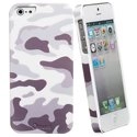 MUBKC642-IP5CAMBL - Coque arrière camouflage blanc violet pour iPhone 5