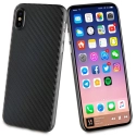 MUBKC0948-IPX - Muvit Coque iPhone X/Xs souple texture carbone noir