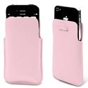 MUCCPPSIP4G004 - Etui Muvit Pocket Slim cuir rose pour iPhone 4