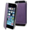 MUCRF0002-IP5SVIOLET - Etui iPhone SE et 5s Made in Paris coloris violet rabat latéral