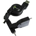 MUDAP0003 - Cable Rétractable USB Data et Chargeur Muvit 3 en 1 iPhone Micro USB Mini USB