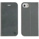 MUFIT0002-IP7GRIS - Etui iPhone 7/8 cuir gris rabat latéral avec logements cartes