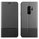 MUFLS0176-S9PLUSNOIR - Etui Galaxy S9 PLUS  Folio-Stand noir rabat latéral avec logements cartes