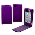 MULUXEGLOS-IP4-VIO - Etui Muvit LUXE Glossy violet pour iPhone 4