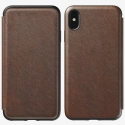 Etui Nomad Folio Rugged cuir marron iPhone XS-MAX