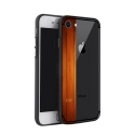 NXE-COVIP7SILKWOOD - Coque contour souple iPhone 7/8 avec bande motif bois Silkwood