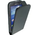 NZSLIMACE3 - Etui Slim à rabat vertical pour Samsung Galaxy Ace 3 noir lisse aspect mat