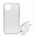 OTTER-PACKIP13CHARGE - Otterbox Pack protection antichoc avant + arrière iPhone 13 + Chargeur 20W Charge rapide