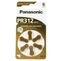 PANASONIC-PR312 - 6 x Piles appareil auditif Panasonic PR312 / V312 / PR41 / ZA312
