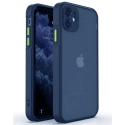 PEACH-IP12BLEU - Coque souple iPhone 12 Peach-Garden de Goospery coloris bleu