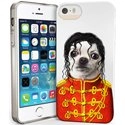 PETSRKIP5POP - Coque souple pour iPhone 5s motif chien King Of Pop