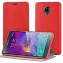 PIPILUNOTE4ROUGE - Etui Folio Premium Pipilu pour Galaxy Note 4 coloris rouge avec rabat articulé fonction stand
