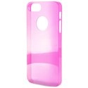 PURO_IP5CRYSTALROSE - Coque arrière Puro Crystal ultra fine rose pour iPhone 5