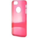 PURO_IP5CRYSTALROU - Coque arrière Puro Crystal ultra fine rouge pour iPhone 5S