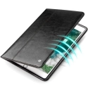 QIALINO-IPADPRO105NOIR - Housse Etui iPad Pro 10.5 magnifique cuir noir avec rabat latéral fonction stand