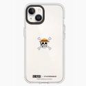 RHINO-CLEARIP13SKULL - Coque RhinoShield iPhone 13/14 série Crystal Clear One Piece Luffy Skull