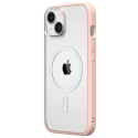 RHINO-MODNXMAGIP15ROSE - Coque RhinoShield Mod-NX MagSafe pour iPhone 15 coloris rose dos transparent