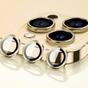 RINGLENS-IP14PROGOLD - Vitre protection appareil photo iPhone 14 Pro / 14 Pro Max verre avec anneau aluminium gold