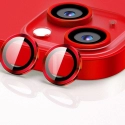 RINGLENS-IP14ROUGE - Vitre protection appareil photo iPhone 14 / 14 Plus verre avec anneau aluminium rouge
