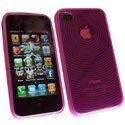 SEMIRIG-OND-IPHONE4-ROSE - Housse semi rigide Onde rose pour iPhone 4