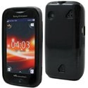 SESKI0003 - Housse Minigel noire glossy Sony Ericsson Mix Walkman