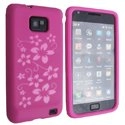HSILIFLO-I9100-ROS - Housse silicone Flower rose pour Samsung Galaxy S II