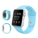 SILIWATCH42TURQ - Bracelet de montre souple et résistant turquoise pour Apple Watch de 42 mm